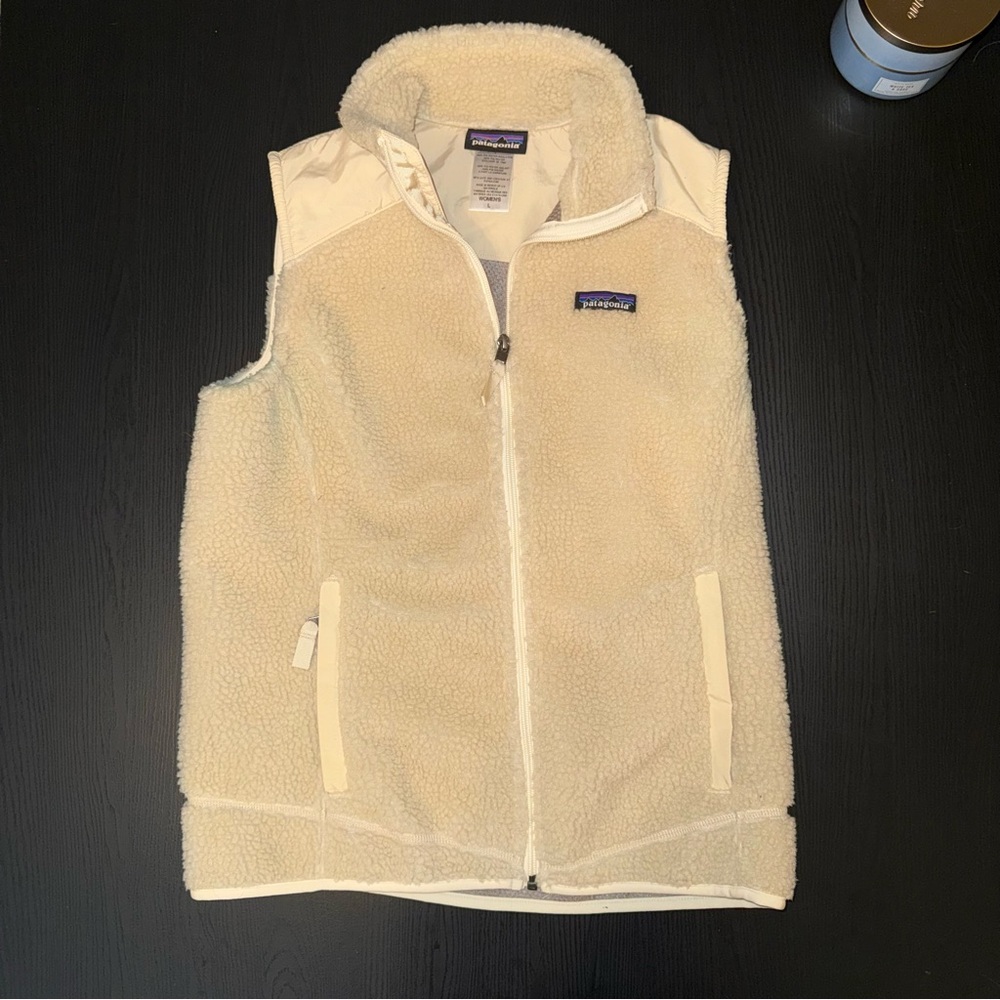 Patagonia Cream Sherpa Fleece Vest